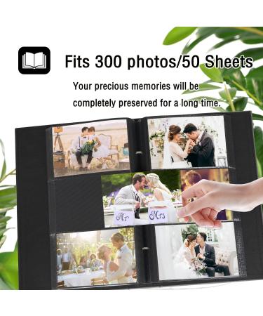 Miaikoe 6x4 Photo Album - 300 Pockets, Large Capacity Linen Album for Family Wedding Anniversary - Holds 300 Horizontal 10x15cm Photos (Dark Green) - Buy Online on GoSupps.com