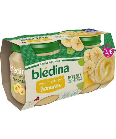 Bl dina Mon 1er Petit Pot Compote Bananas from 4/6 months 2 x 130 g - Buy Online on GoSupps.com
