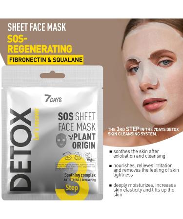 7Days Face Masks Beauty Set - 3-Phase Detox Anti-Aging Cloth Masks for Hydration & Healing | Women's Anti-Acne & Blackhead Facial Care - Buy Online on GoSupps.com