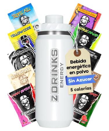 Drinks Energy Energy drink powder Sugarfree tasting with caffeine minerals and vitamins Ideal for gamers and sports enthusiasts 10 samples + 1 thermos