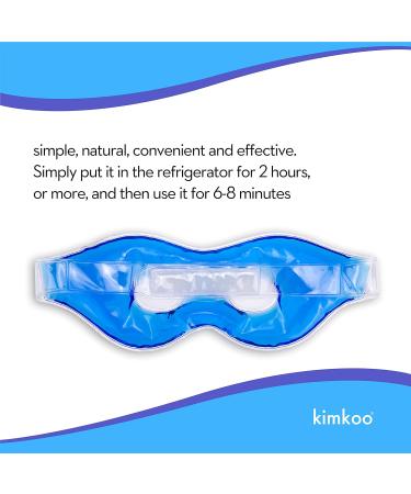 Kimkoo Gel Eye Mask for Puffy Eyes & Dryness - Cooling Eye Compress for Relief - Blue Gel Ice Mask - Buy Online on GoSupps.com