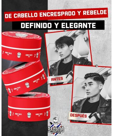  Bandido Bandido Aqua Hair Wax Nr.7 - Red Hair Wax Gel for Natural Hairdressing Strong Holding 150 ml - Long Lasting Shine - Edge Co - Buy Online on GoSupps.com