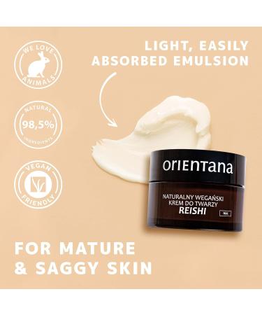Orientana Night Face Cream with Reishi | 98.5% Natural Vegan Anti-Aging Cream for Women | Moisturizing Organic Facial Care for Ripe Skin - 50ml - Buy Online on GoSupps.com