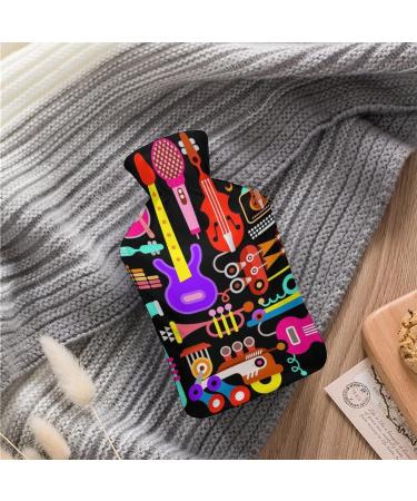 Musical Instrument Hot Water Bottle with Plush Cover - Hand Warmer for Adults & Kids | 26.5x15.3cm - International Shipping Available - Buy Online on GoSupps.com