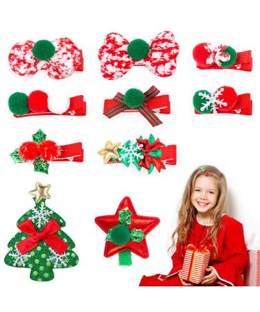 10 piece of Christmas hair clip for girls sweet hair accessories Christmas hair clips small hair clips hair loop hair clip for baby children women
