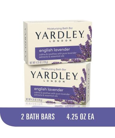 Yardley English Lavender Bar Soap 4.25oz (Pack of 2) - Gentle Cleansing & Soothing Aroma - Buy Online on GoSupps.com