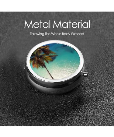 Beach Coconut Sunshiner Round Pill Box | 3 Compartment Travel Organizer | Portable Pill Box for International Shipping - Buy Online on GoSupps.com
