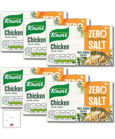 Zero Salt Knorr Stock Cubes Chicken Flavor - Mega Pack of 6 Boxes 8x9g Each Ultimate Chicken Stock & Cubes Culinary Experience Chicken 6 PACK - Buy Online on GoSupps.com