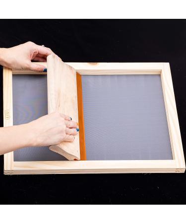 Caydo 24 Pieces Screen Printing Kit with Wood Frames, Mesh, Squeegees, Inkjet Film, and Masking Tape - Buy Online on GoSupps.com