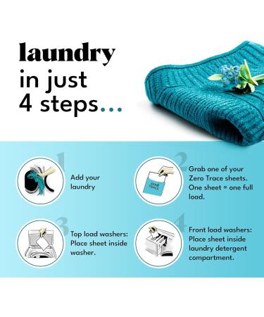 Zero Trace All Natural Laundry Detergent Sheets - Eco Friendly Fragrance Free 72 Count for Sustainable Cleaning - Buy Online on GoSupps.com