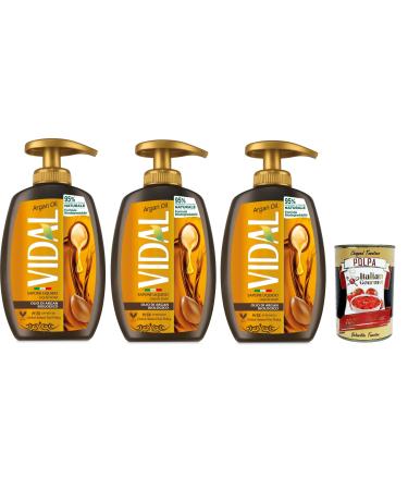 Italian Gourmet E.R. Vidal Liquid Soap Argan Oil Liquid Soap Argan Oil 3 x 300 ml + Italian Gourmet Pulp 400 g