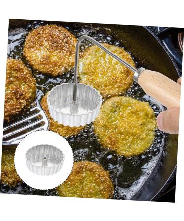 VINTORKY Crackers Oil Pier Mold Food Snacks Rossette Shape Cake Frying Mold Without Wooden Handle Round Filter Screen 6.8X6.8X2CM Silver - Buy Online on GoSupps.com