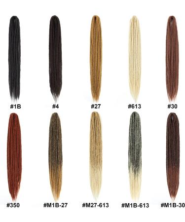 Double Ended 24 Inch 10 Strands Blonde Dreadlock Extensions | Synthetic Crochet Dreads M27/613 Brown to Bleach Blonde - Buy Online on GoSupps.com