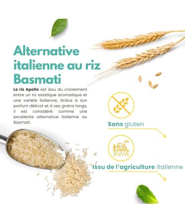  13 di Ilaria 1 kg Apollo Rice (Italian alternative to exotic or fragrant rice such as Basmati and Jasmine) 13 by Ilaria - Made in Italy (2) - Buy Online on GoSupps.com