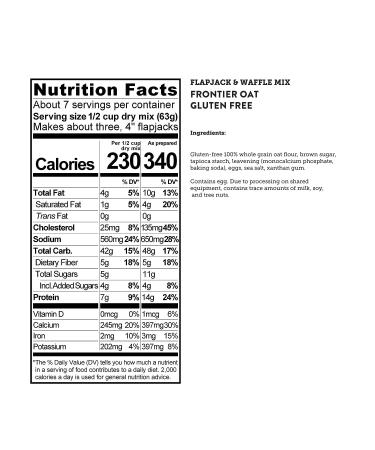 Kodiak Gluten-Free Flapjack Pancake & Waffle Mix - Frontier Oat, High Protein, 100% Whole Grains | 1 Pack - Buy Online on GoSupps.com