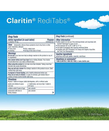 Claritin Non-Drowsy Reditabs | 10 Tablets | Fast-Acting Allergy Relief - Buy Online on GoSupps.com