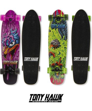 Tony Hawk 31 Complete Cruiser Skateboard | 9-Ply Maple Deck for Cruising, Carving, Tricks, and Downhill | Slime Hawk Design - Buy Online on GoSupps.com