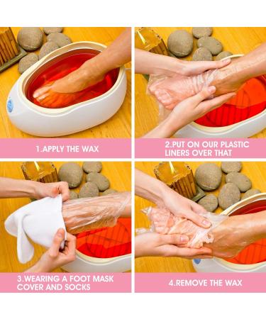 Aster 200Pcs Paraffin Wax Bath Liners for Feet Plastic Feet Protectors Covers Foot Paraffin Baths Socks Pedicure Foot Bags for Paraffin Wax Refills Hot Wax Spa Paraffin Wax Machine Therapy - Buy Online on GoSupps.com