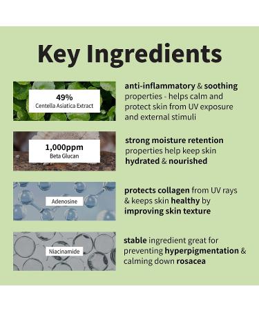 IUNIK Centella Calming Vegan Moisture SPF 50+ PA++++ Sunscreen 4 Oz - Matte Finish for Sensitive Skin - Buy Online on GoSupps.com