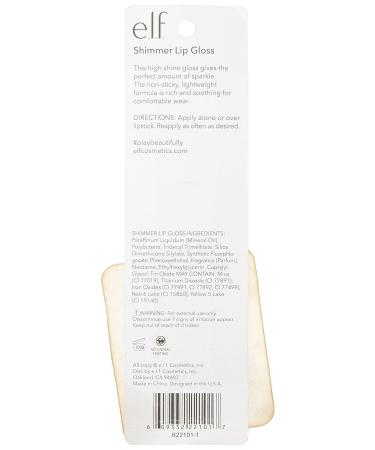 e.l.f. Shimmer Lip Gloss Believe 0.088 oz - Sparkle and Shine with this Gorgeous Lip Gloss - Buy Online on GoSupps.com