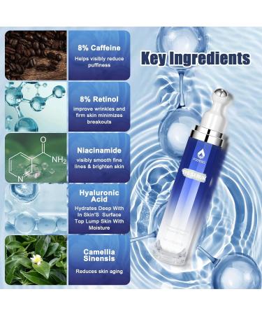 Poeroes 8% Caffeine Eye Serum & 99.3% Moisturizing Snail Mucin Cream for Anti-Aging & Hydration Combination Pack - Buy Online on GoSupps.com