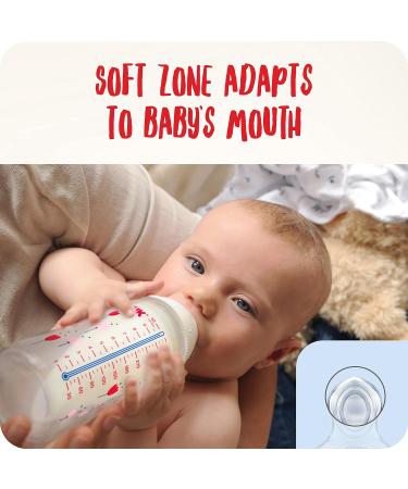 NUK Disney First Choice+ Baby Bottle | 300ml | Anti-Colic Vent | BPA-Free | Mickey Mouse Design | 6-18 Months | Temperature Control - Buy Online on GoSupps.com