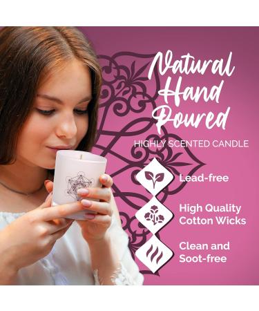 Lavender Vanilla Aromatherapy Candle | Hand-Poured Soy Luxury Candle | 50-Hour Burn | OneSoul Collection - Floral Scented Candle with Metatron s Cube Symbol - Buy Online on GoSupps.com