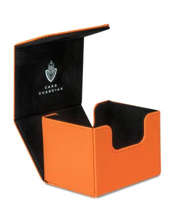 Card Guardian - Premium Deck Box for 100+ Cards for Trading Card Games TCG (Orange)