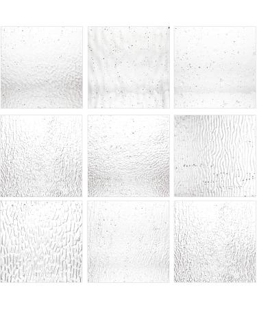 MaxGrain 6x6 Clear Textured Stained Glass Sheets - Variety Cathedral Glass Packs for Art Crafts (8 Sheets) - Buy Online on GoSupps.com