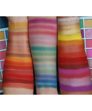 Afflano 36 Color Professional Eyeshadow Palette - Highly Pigmented Matte & Shimmer - Vibrant Red Blue Green Orange Purple Shades for Stunning Eye Looks - Buy Online on GoSupps.com