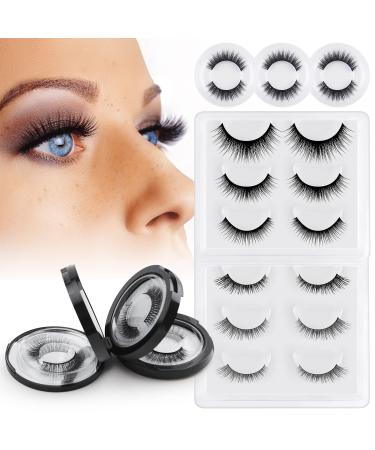 BYUVEVSR False Eyelashes Cat Eye Lashes Fluffy Eyelashes Natural Look Wispy Lashes 9 pairs of Extended Eyelashes Mink Soft and Comfortable Eyelashes for Beginners Reuse