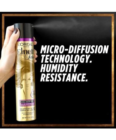 L'Oreal Paris Elnett Satin Extra Strong Hold Hairspray Travel size 2.2 Ounce (6 Count) (Packaging May Vary) Unscented 2.2 Ounce (Pack of 6) - Buy Online on GoSupps.com