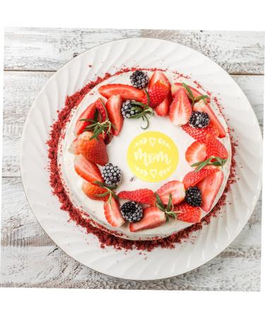 Amosfun 20pcs Cake Decorations Mothers Day Acrylic Mirror Dessert Topper Mother Circle Engraved Disc Mom Cupcake Toppers Acrylic Mirror Disc Mama Bride Baby Food Mirror Plate Golden 5x5cm - Buy Online on GoSupps.com