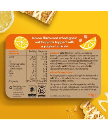 GRAZE Lively Lemon Flapjack 3 x 50g - Buy Online on GoSupps.com