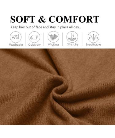 4-Pack Women's Elastic Hair Bands - Boho Knot Head Wraps for Yoga & Running - Single Color - Buy Online on GoSupps.com