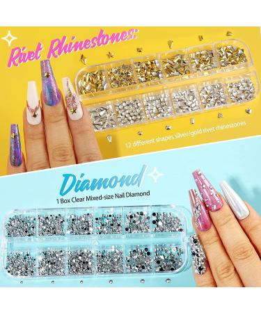 Teenitor Professional Nail Decoration Set - Nail Foil, Rhinestones, Flakes, Gems, Studs, and Glitters for Stunning Nail Art - Buy Online on GoSupps.com