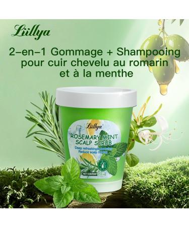 Gommage Cuir Chevelu au Romarin & Menthe Pousse Cheveux Shampoing Antipelliculaire 2-en-1 Exfoliant Shampoing Clarifiant Anti-d mangeaisons Cheveux Gras & Chute Scalp Scrub 250ml - Buy Online on GoSupps.com