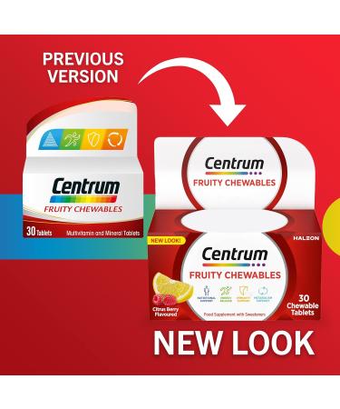 Centrum Advance Multivitamin & Mineral Tablets - 30 Complete Multivitamin Tablets with 24 Essential Nutrients incl. Vitamin D - Buy Online on GoSupps.com