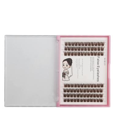 Bodermincer D Curl Brown Cluster Eyelash Extensions - Natural 3D Russian Volume Faux Lashes (14MM) for a Stunning Look - Shop Now - Buy Online on GoSupps.com