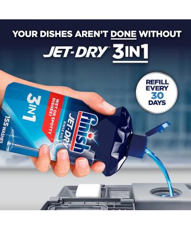 Finish Jet-Dry Rinse Aid 16oz - Dishwasher Rinse & Drying Agent (Unscented) - 1 Pack - Buy Online on GoSupps.com