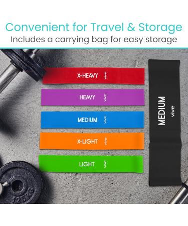 Vive Loop Bands Set (6 Pack) - Multi-Resistance Elastic Bands for Home & Gym Workouts Physical Therapy Yoga & Pilates - Perfect for Toning Hips Butt Arms & Legs - Buy Online on GoSupps.com