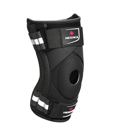 NEENCA Professional Knee Brace for Knee Pain Adjustable Knee Support with Patented X-Strap Fixing System Support and Stability for Joint Pain Relief Arthritis Meniscus Tear ACL PCL Runner Sports Black - Single Large - Buy Online on GoSupps.com