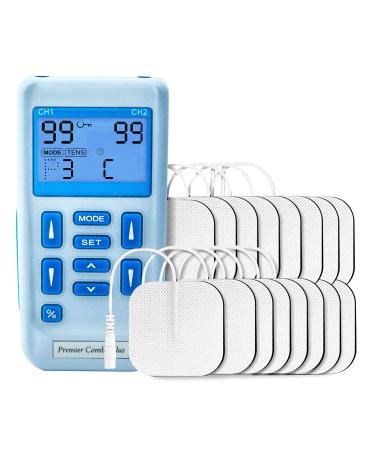 Med-Fit Professional Rechargeable Dual Channel Combined TENS & Muscle Stimulator - For Pain Relief Muscle Re-Education Relaxation and Strengthening - Manual Adjustments & 24 Built-in Programmes