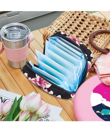 Shop Stylish Storage Bags for Women Large Zipper Pockets for Menstrual Cups Panty Liners Bandages & More | Flower & Leaf Patterns - Buy Online on GoSupps.com
