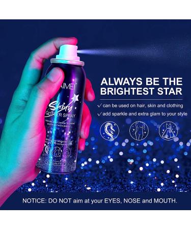 Shiny Glitter Spray - Quick-Drying Waterproof Body & Hair Glitter (2.11 oz) - Buy Online on GoSupps.com