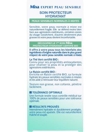 Mixa BIO - Moisturizing Protective Care - Sensitive Skin - 50 ml - Buy Online on GoSupps.com