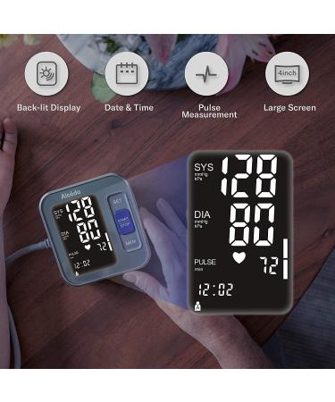 Alcedo Upper Arm Blood Pressure Monitor with Wide-Range Cuff and Backlit Screen - 2x120 Reading Memory, Talking Function - Ideal for Home Use - Buy Online on GoSupps.com