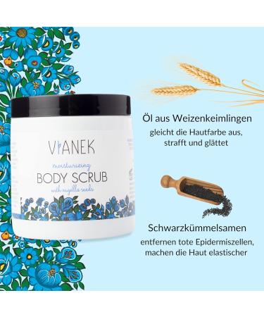 Vianek Smoothing & Moisturizing Body Peeling - Vegan Natural Scrub for Back Acne Impure Skin & Ingrown Hairs - 265g - Buy Online on GoSupps.com