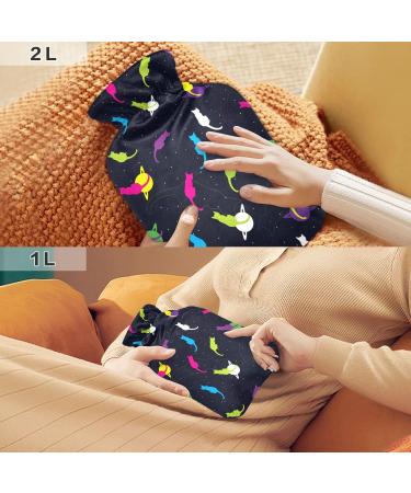 2L Hot Water Bottle with Cat Star Cover | Pain Relief Hand & Feet Warmer for Winter - Shop Internationally - Buy Online on GoSupps.com