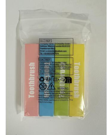Foldable Travel Toothbrush Set - 4 Portable Soft Toothbrushes for Adults & Kids - Ideal for Camping School & Travel - Buy Online on GoSupps.com